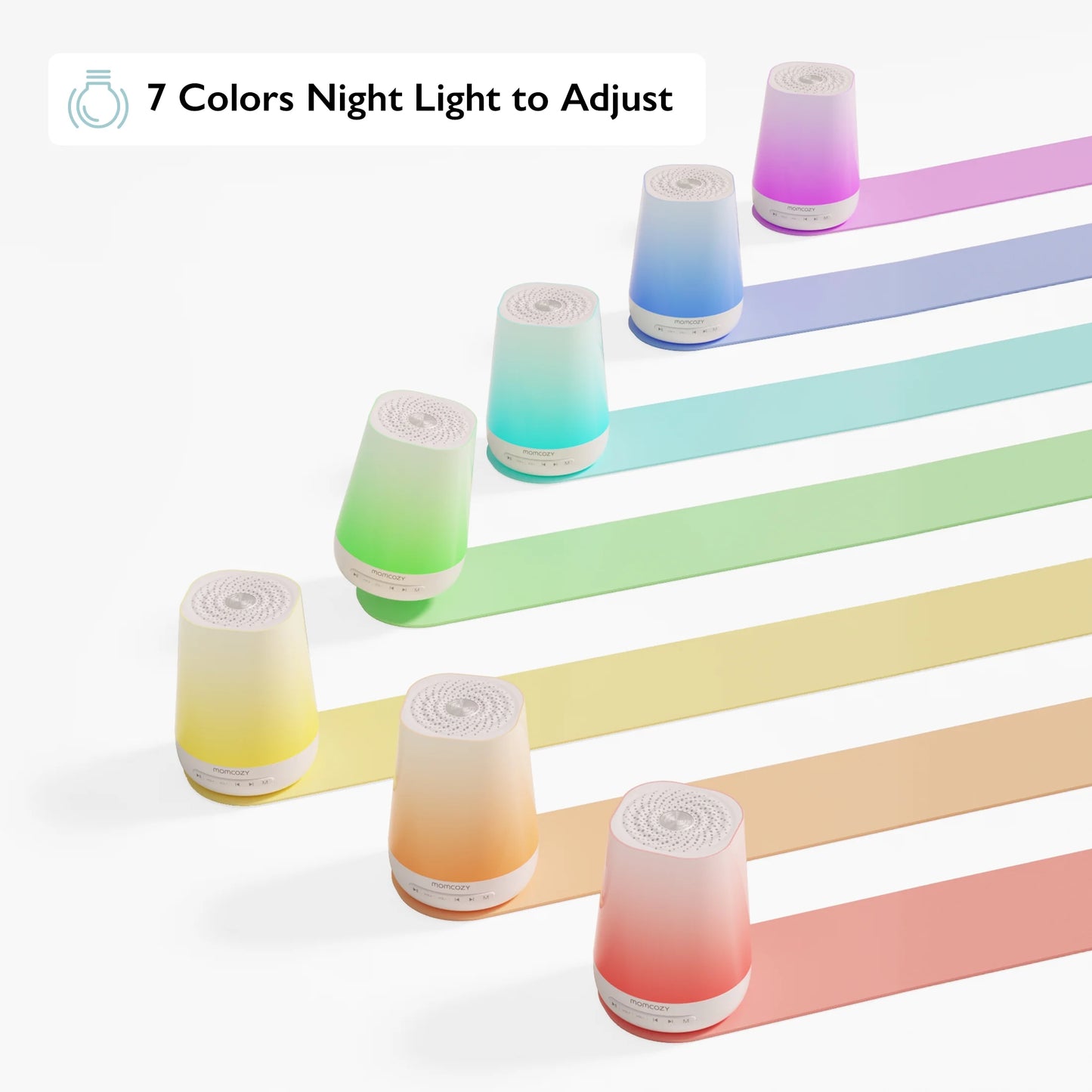 Baby Sound Machine with Nightlight and Timer for Babies, White