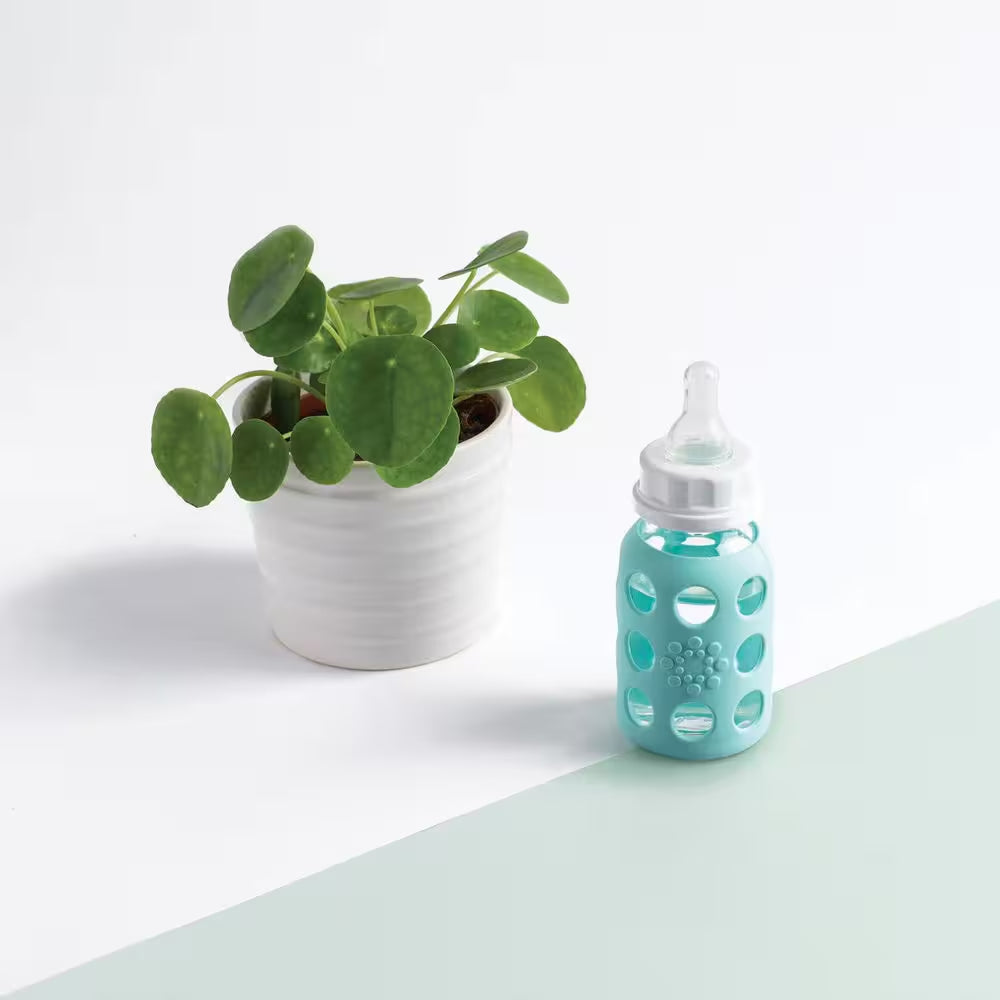 9 Oz. Assorted Color Glass Baby Bottle Starter Set (Set of 6)