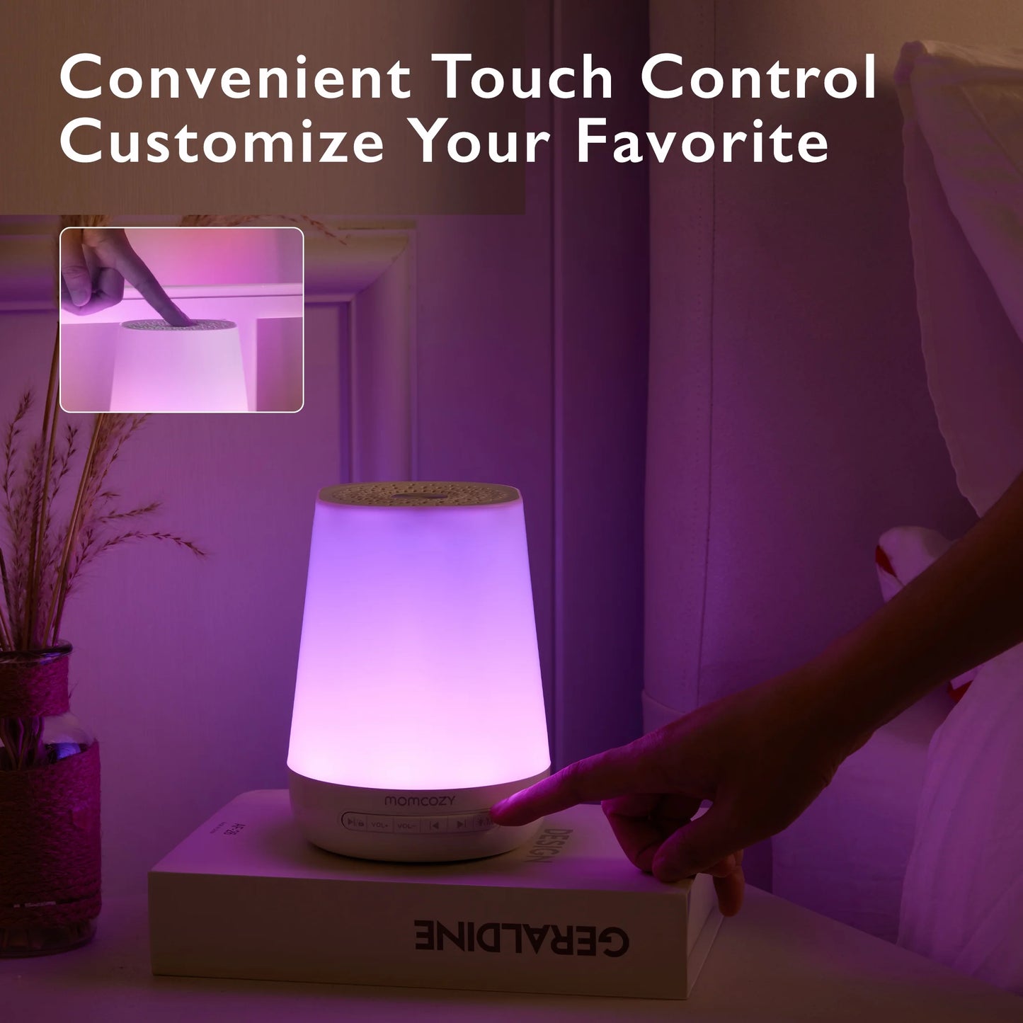 Baby Sound Machine with Nightlight and Timer for Babies, White