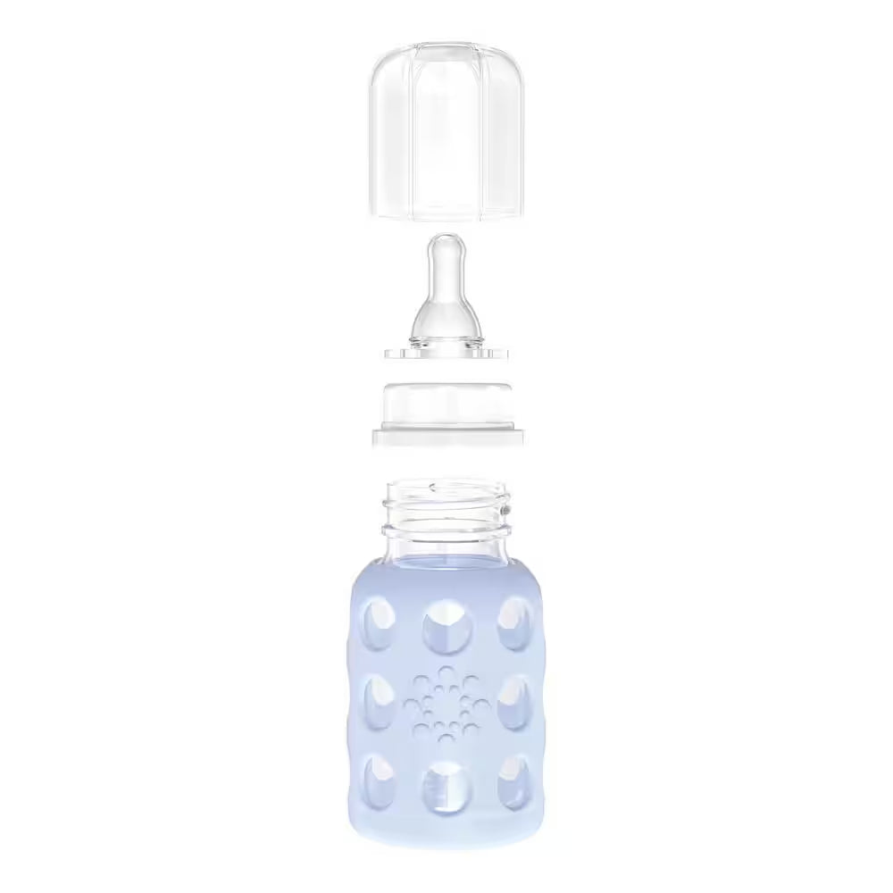 9 Oz. Assorted Color Glass Baby Bottle Starter Set (Set of 6)