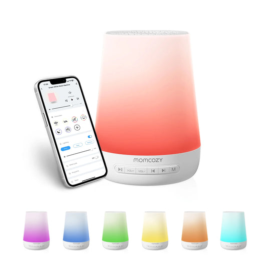 Baby Sound Machine with Nightlight and Timer for Babies, White